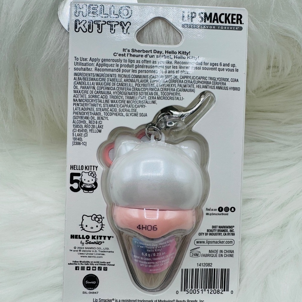 Hello Kitty Coin Purse W/ key chain and Hello Kitty Lip Smacker Keychain Bundle - Picture 4 of 6
